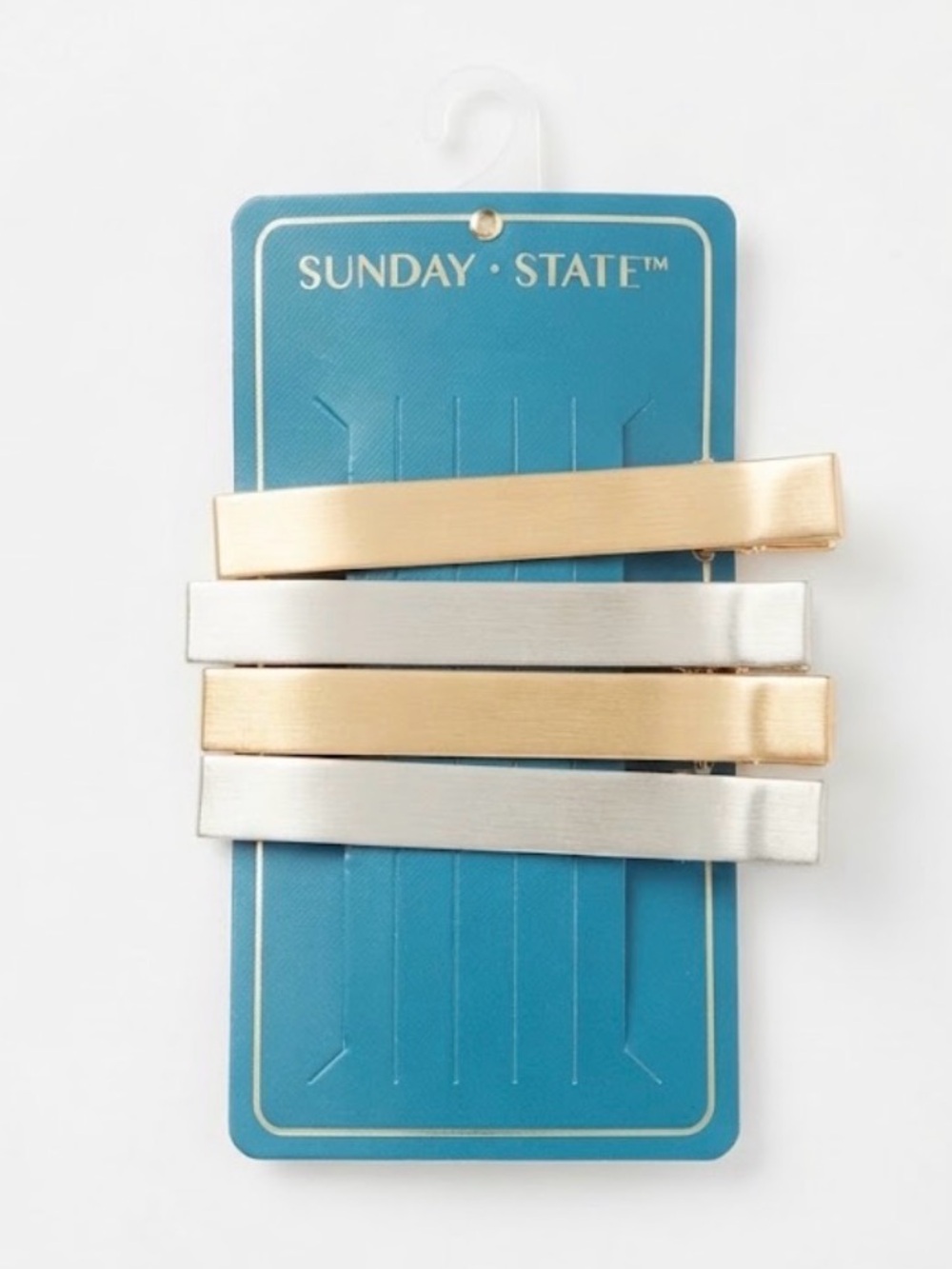 NWT ⚜️🩶⚜️ Sunday State Hair Slide Clips in Silver & Gold